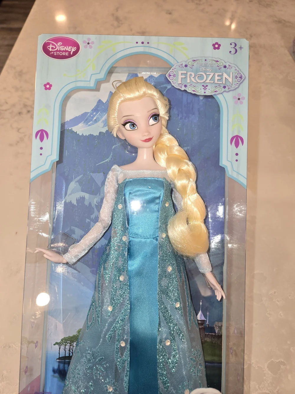 Disney Elsa Sparkling Teal & Blonde Braid Doll